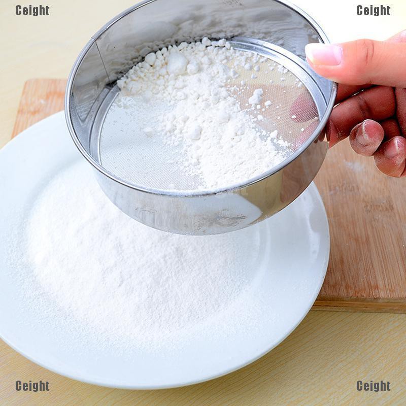 (Cei)6" Stainless Steel Mesh Flour Sifting Sifter Sieve Strainer Cake Baking Kitchen