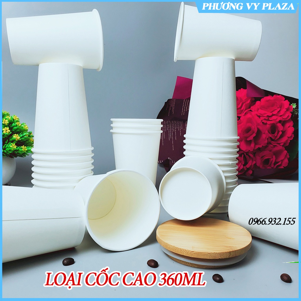 50 cốc giấy 360ml form cao hàn quốc size 12OZ