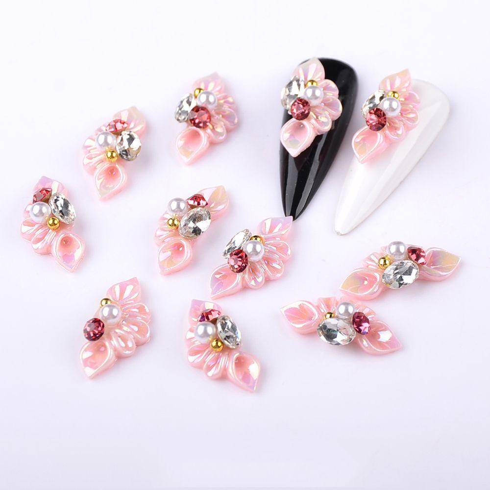 Phụ Kiện Trang Trí Móng Nghệ Thuật Hình Cánh Hoa 3D Kiểu Hàn Quốc