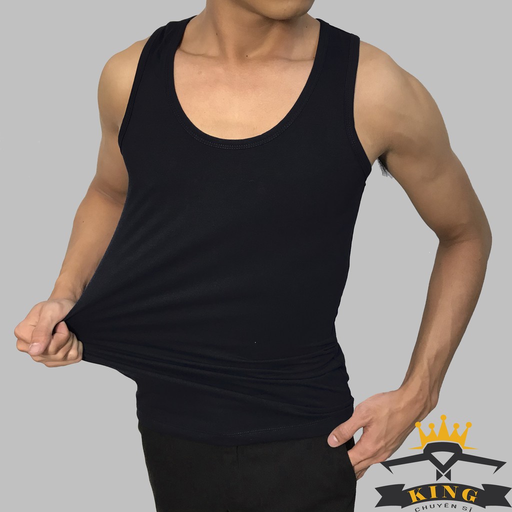 Áo ba lỗ nam KING chất thun cotton co giãn tốt , thấm hút mồ hôi, dáng body tập gym (U05)