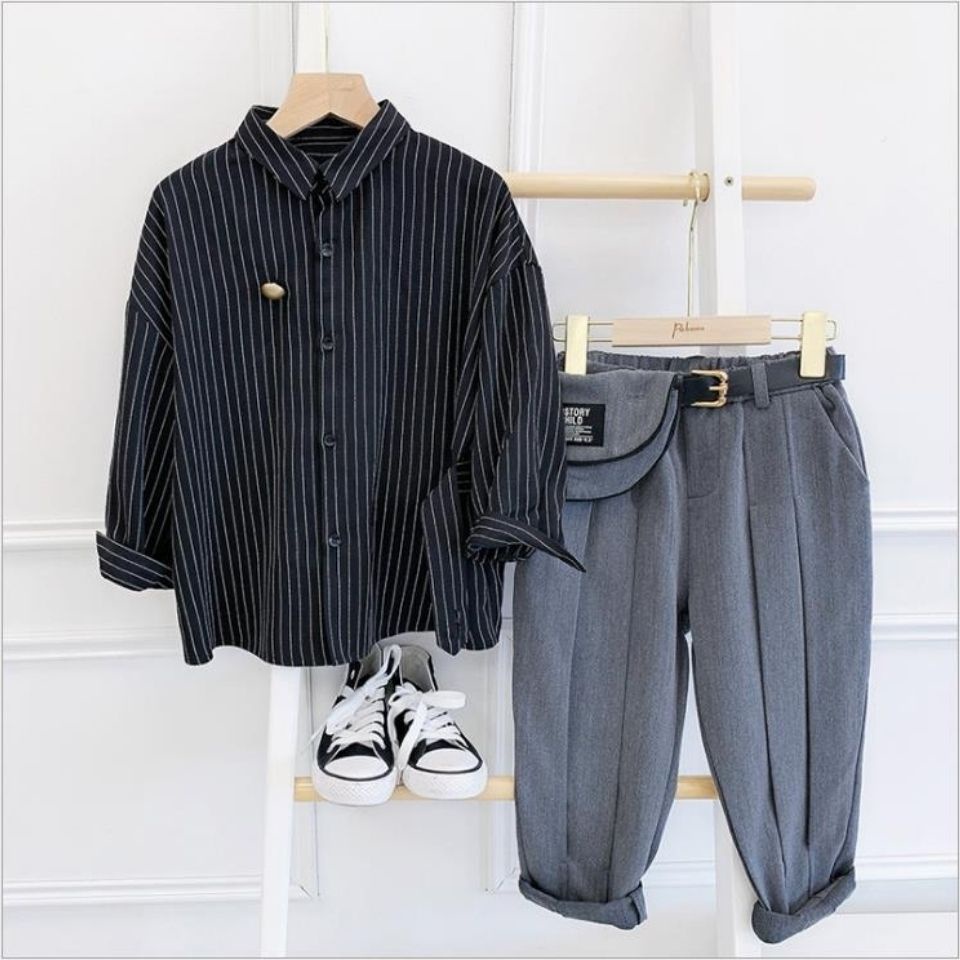 Bộ Đồ Thời Trang Mùa Xuân 2022 Phong Cách Phương Tây Cá Tính Cho Bé Trai