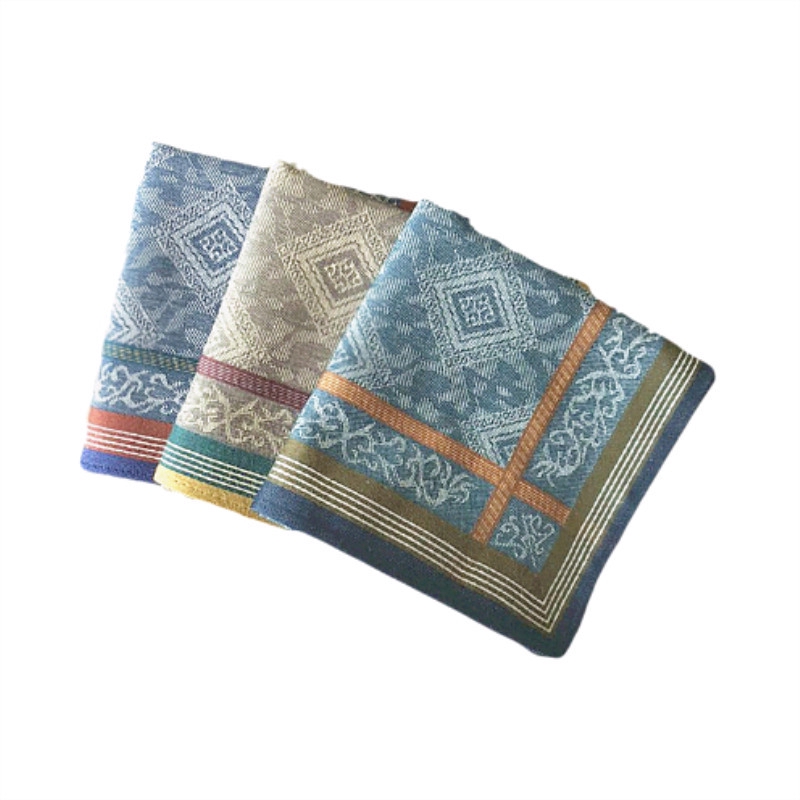 Set 3 Khăn Tay Bỏ Túi Mềm Mại Thấm Hút Mồ Hôi Cho Nam