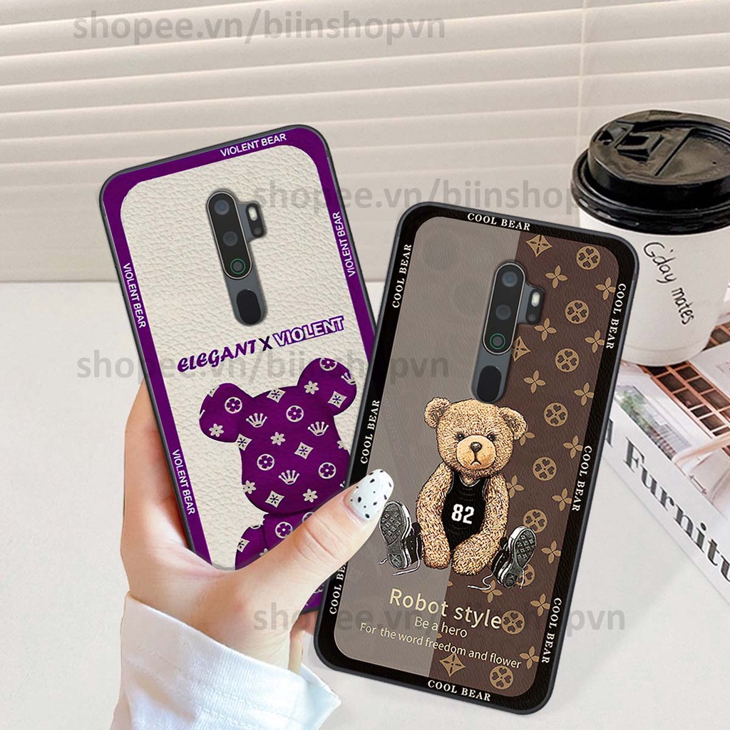 Ốp Oppo A5 2020 / A9 2020 hình gấu bear brick đẹp độc lạ, thời trang, cá tính
