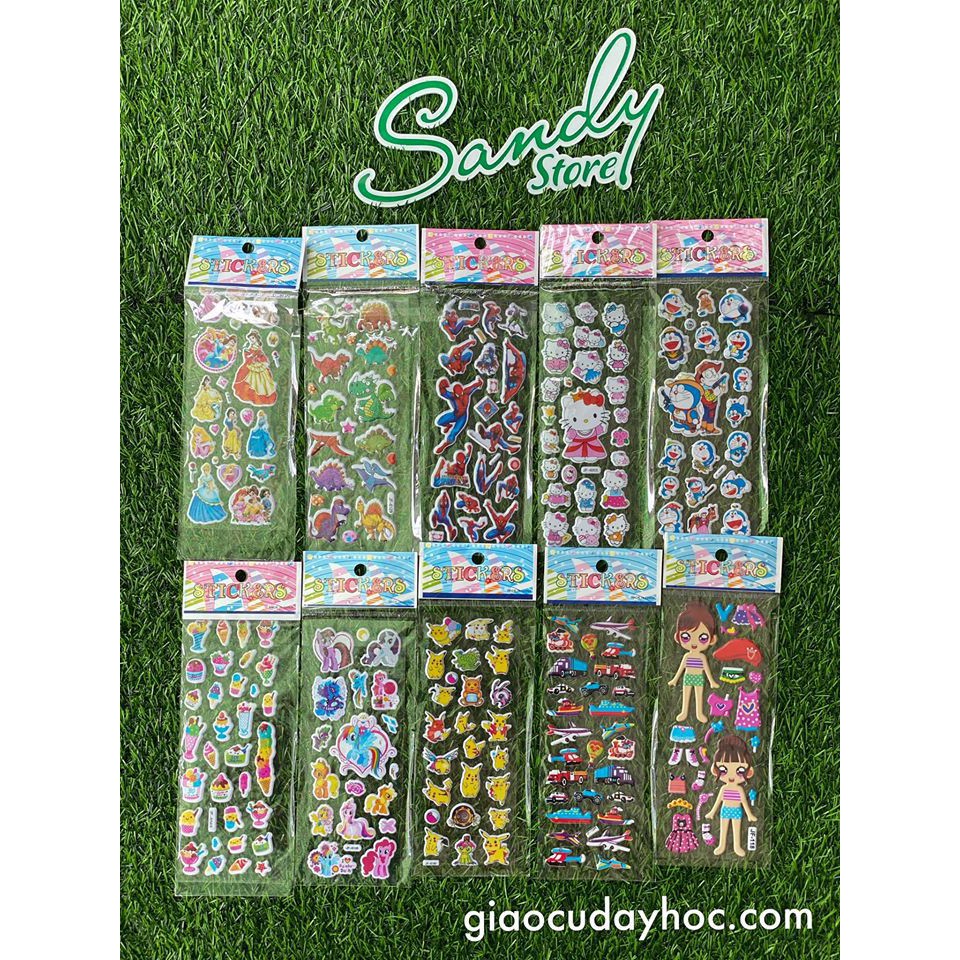 SET 10 TẤM STICKER 3D NHỎ