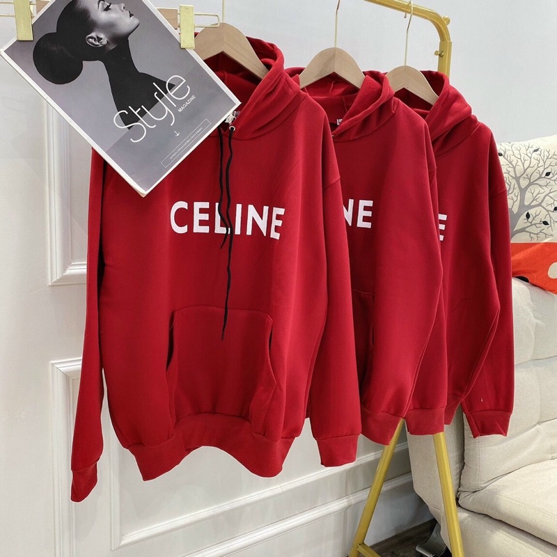 [CÓ ẢNH THẬT] Áo Nỉ Hoodie CELINE Chất Nỉ Coton FREESIZE Phong Cách Trẻ Trung