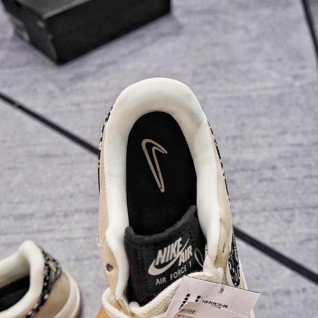 Giày sneaker  Af 1 'PAISLEY SWOOSH' Phối màu cổ điển NAF838668 Full Box Bill