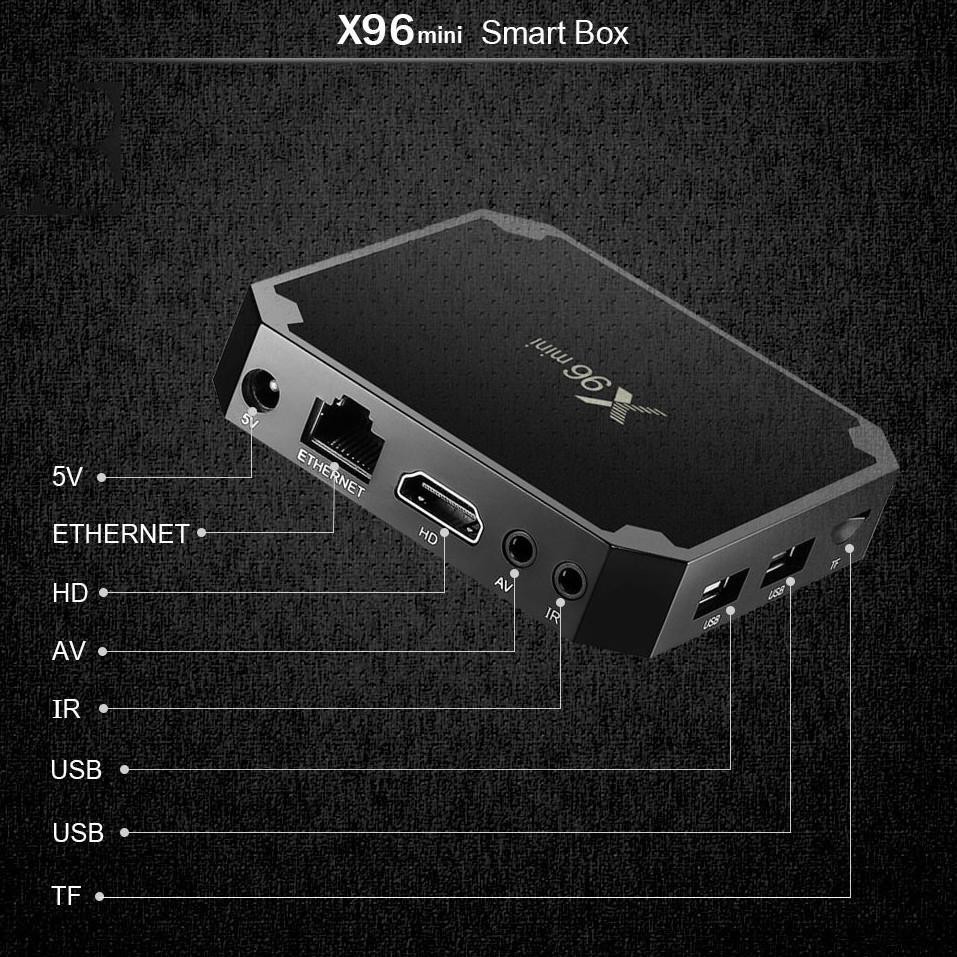 Mới Tv Box X96 Mini Ram 2g Rom 16g Full Load Kodi (code P84) Và Phụ Kiện