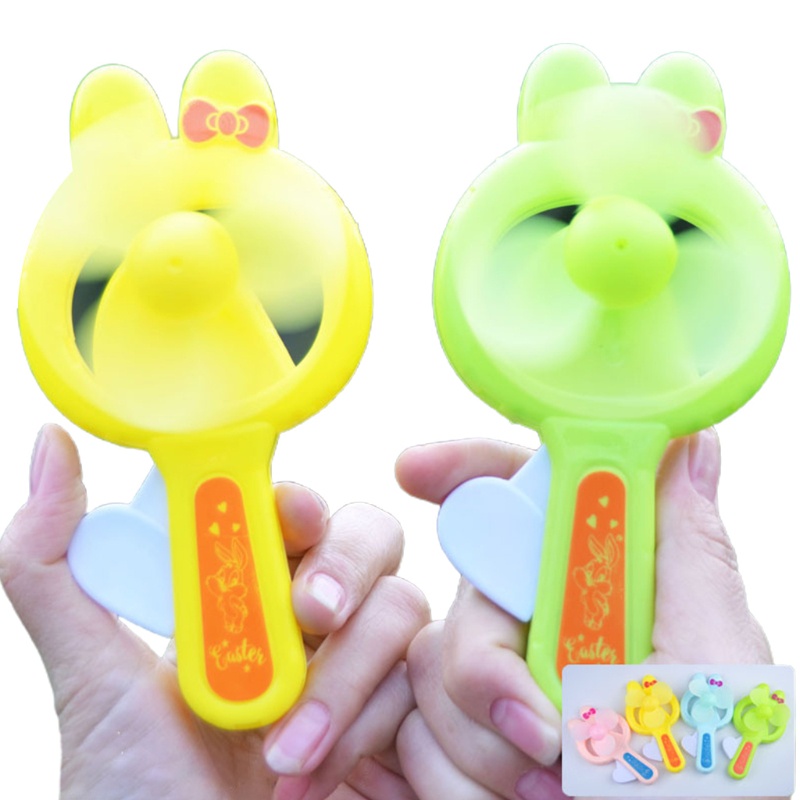 Quạt Mini Cầm Tay Linh Hoạt Họa Tiết Hoạt Hình Cho Bé