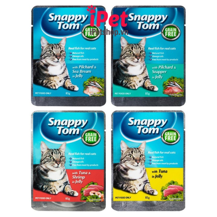 Thức Ăn Pate SNAPPY TOM Cho Mèo Lớn Dạng Gói - iPet Shop