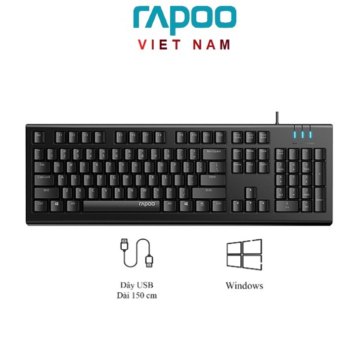 Bàn Phím Có Dây Rapoo NK1800 - phù hợp dùng văn phòng