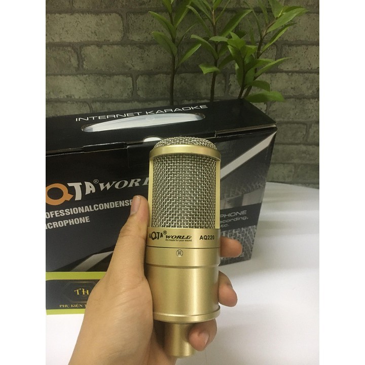 Micro Thu Âm AQTA AQ 220 - Micro Hát Karaoke - Livestream Cao Cấp Chính Hãng Bảo Hành 6 Tháng