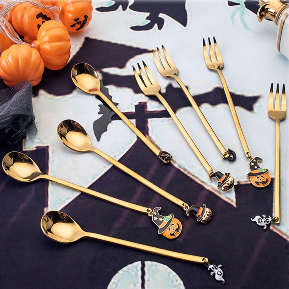 1 muỗng nĩa tay cầm dài bằng thép không gỉ