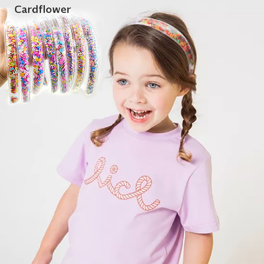 &lt; Cardflower &gt; Băng Đô Trong Suốt Có Cát Chảy Lấp Lánh Thời Trang Trẻ Em Đang Giảm Giá