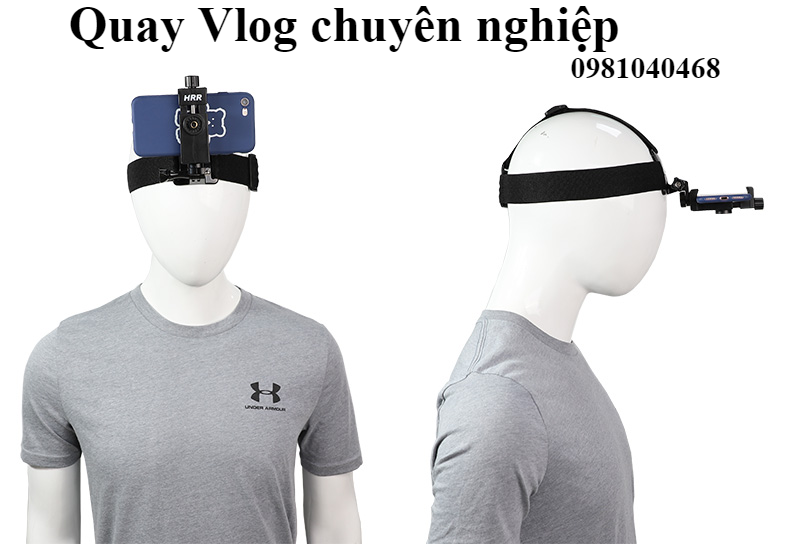 Dây đeo đầu gắn camera Điện Thoại quay phim đời sống làm Vlog, món ăn, Review sản phẩm