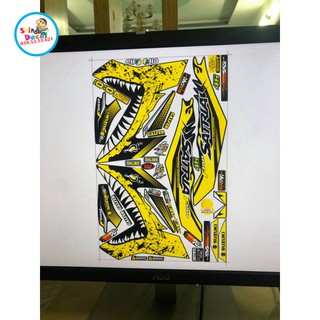 [SHIN DECAL] Tem xe satria fi cá mập dán xe đen