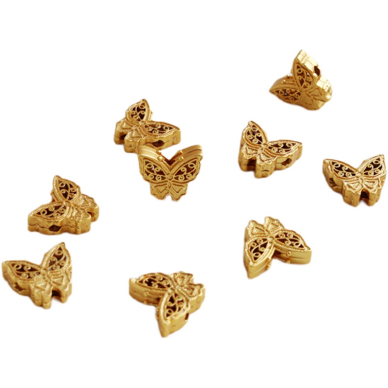 Chuỗi hạt vàng 18k 11*13mm hình bướm