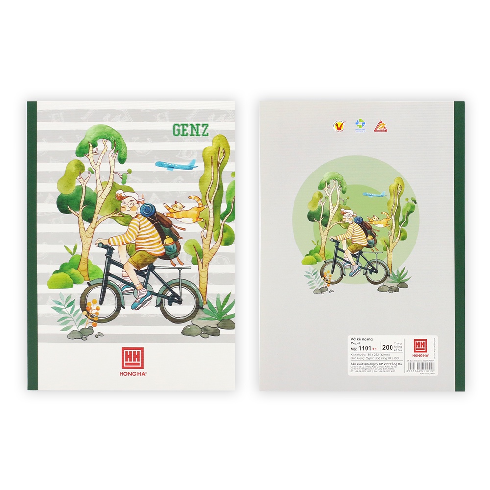 Vở kẻ ngang Hồng Hà 200 trang Pupil Funny Pet 1101
