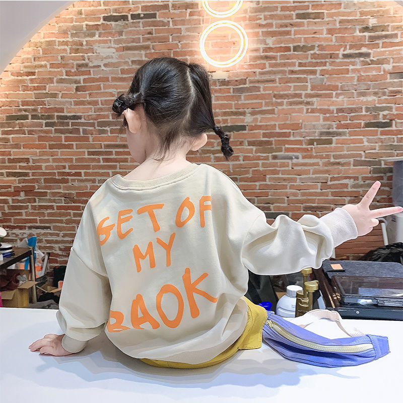 Áo Thun Cotton Tay Dài Họa Tiết Hoạt Hình Cho Bé Gái