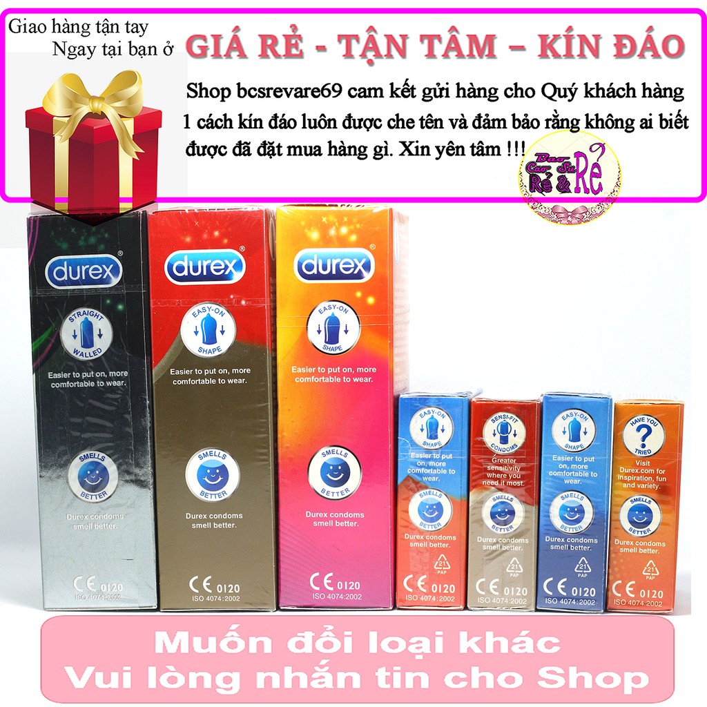 [DEAL HOT] Combo 7 Hộp Bao cao su Durex 48 bao tùy chọn