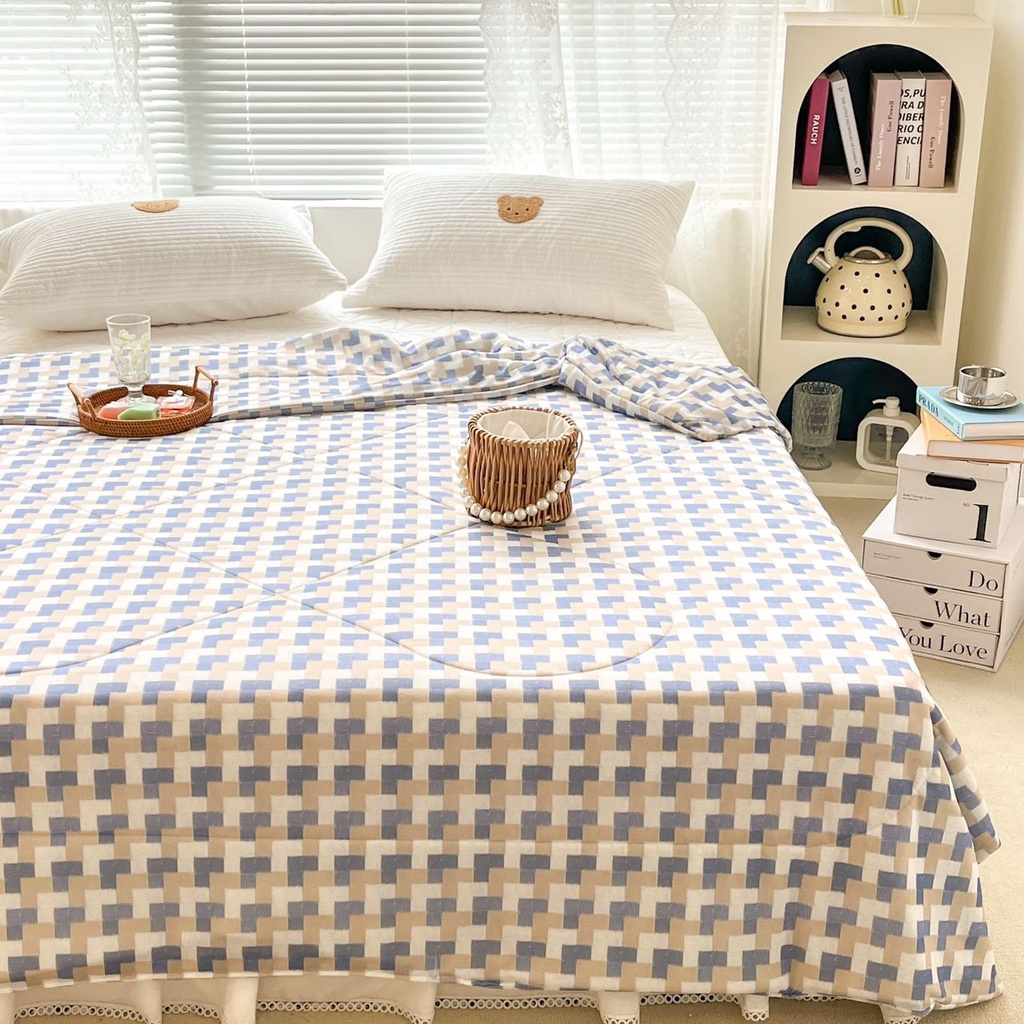 Chăn hè mát lạnh Tencel M2T BEDDING, Mền dùng bốn mùa Hàn Quốc kích thước 2mx2m3 - Chăn lạnh Vuông bóng