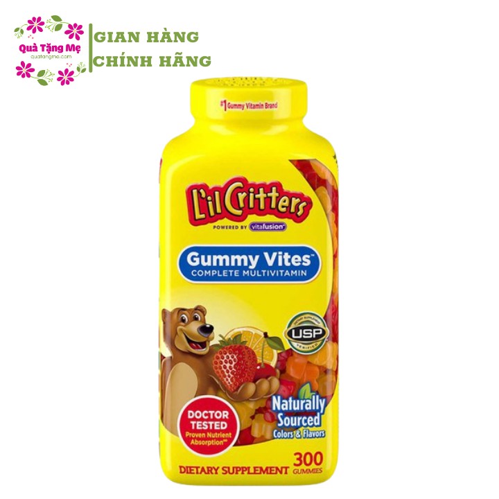 Kẹo Dẻo Bổ Sung Vitamin Cho Bé Lil Critters Gummy Vites 300 Viên - Nhập Khẩu Mỹ