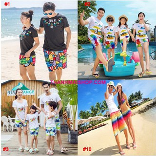 Quần đi biển nam nữ, trẻ em, gia đình DB030A thời trang nhiều màu sắc