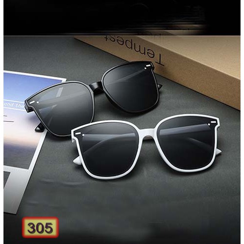 Mắt Kính Thời Trang Hot Hit 305 2 Màu Đen Trắng Phong Cách Hàn Quốc - Hazo