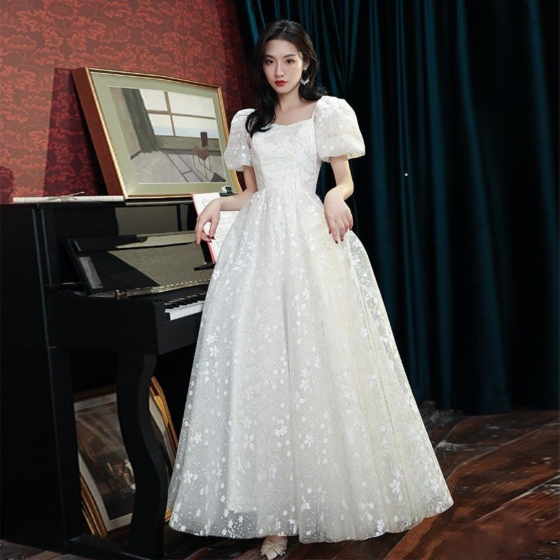 Đầm Phù Dâu Dáng Dài Tay Ngắn Form Ôm Thời Trang