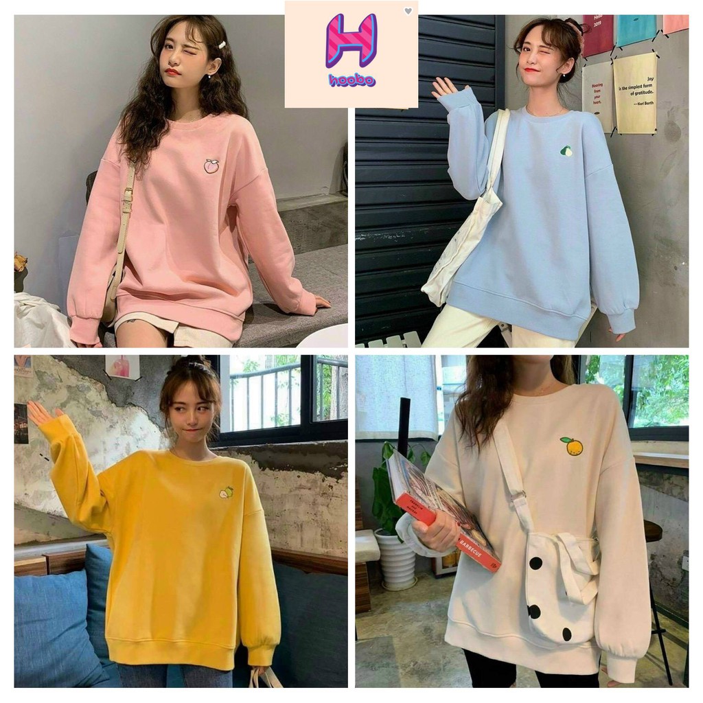 Áo Sweater Nữ Fruit Trái Cây Nỉ lót bông | BigBuy360 - bigbuy360.vn