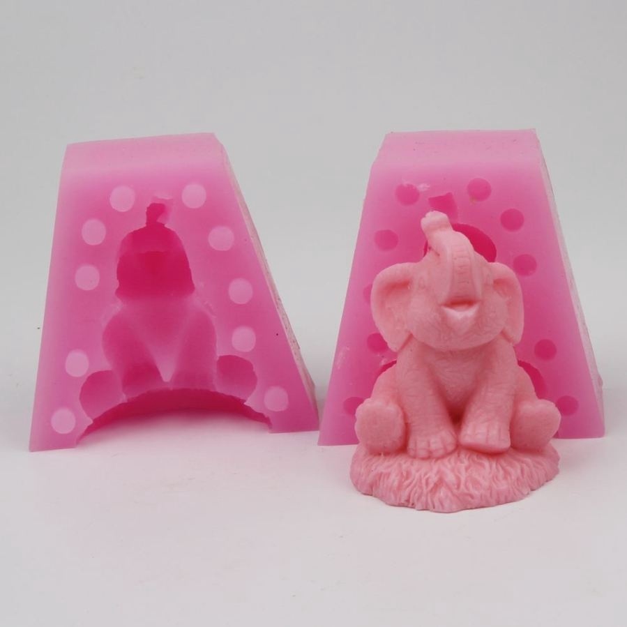 Khuôn làm bánh hình con voi 3D chất liệu silicon
