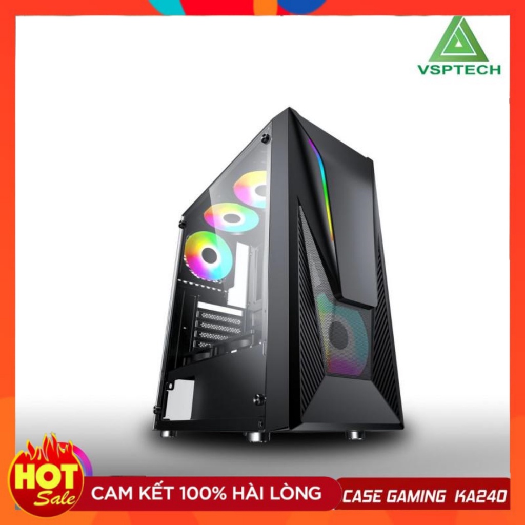 Vỏ Case gaming VSP dòng Series KA-240 - Full ATX (No Fan) - Hàng Chính Hãng - PK GIÁ GỐC