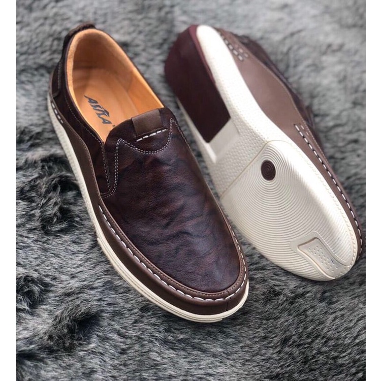 Giầy lười  asisa da bò thật mã 8292 màu đen,giầy thể thao,giầy tây,giầy mọi