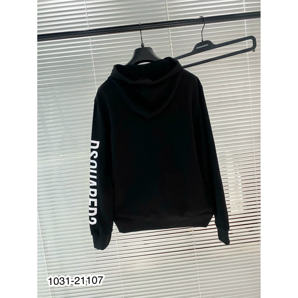 Áo Hoodie Nam Dsquared2 Họa Tiết Hình In Chiếc Lá Và Chữ Dọc Tay - Áo Nỉ Hoodie Unisex Nam Nữ Cao Cấp DT FASHION MENWEAR