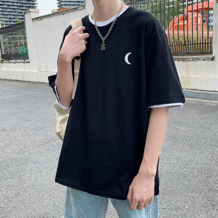 Áo thun tay ngắn thời trang phong cách Hàn Quốc năng động dành cho nam size M-5XL