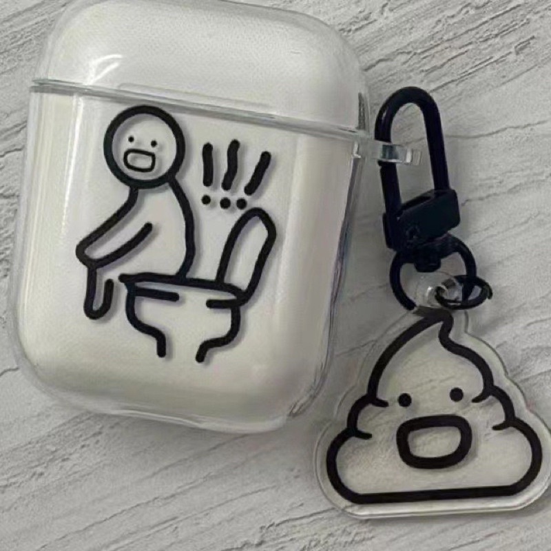 ốp trong hình airpod 1/2/3/Pro, kèm móc trang trí