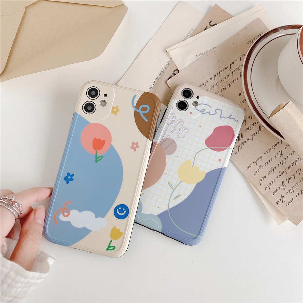Ốp Điện Thoại Họa Tiết Hoa Xinh Xắn Cho Iphone 11 12Pro MAX XS I8 PLUS I7 XR | BigBuy360 - bigbuy360.vn