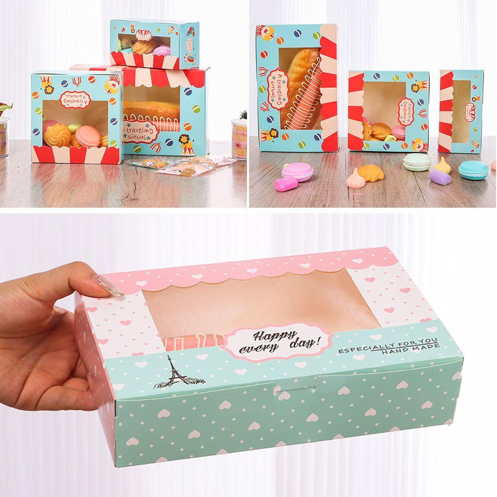 Set 10 Hộp Trong Suốt Đựng Bánh 2 / 4 / 6 Ngăn Có Cửa Sổ 2 / 4 / 6 Ô Ốp