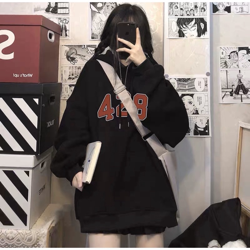 Áo Hoodie Nỉ Bông Tay Dài Túi Bụng Unisex Số 428(ODER 2 NGÀY)