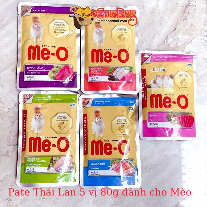 Pate cho mèo Me-O Gói 80g - Phụ kiện thú cưng Hà Nội