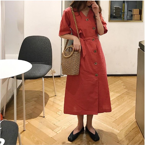 Labonia-Túi cói đựng đồ thiết kế quai cầm tròn tiện dụng