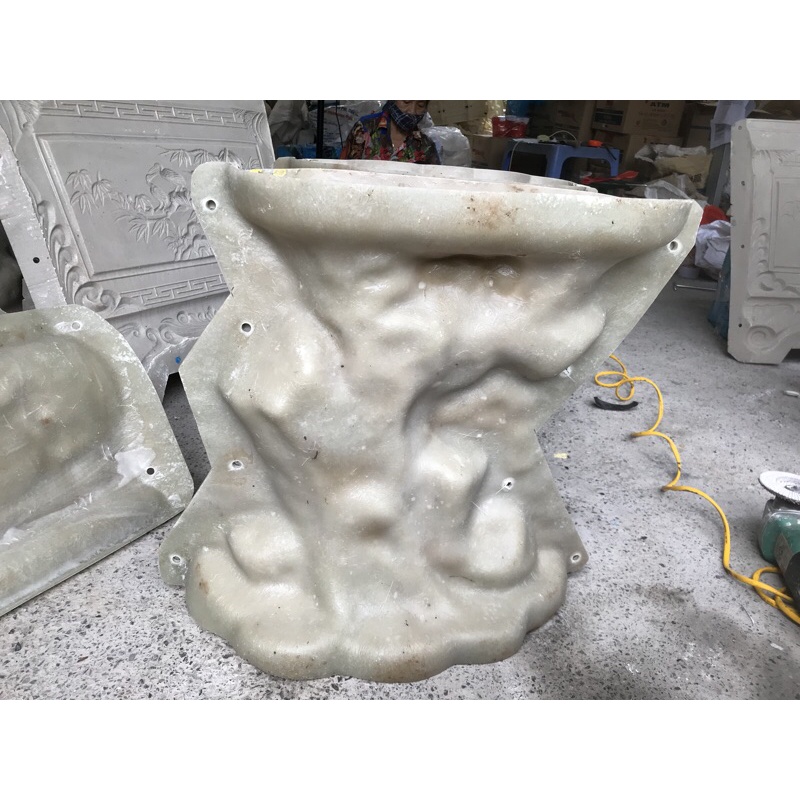 Khuôn đúc chân đôn giả gốc cao 48cm kèm chậu ovan 80 abs