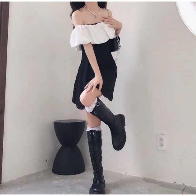 [Mã FAMAYWA2 giảm 10K đơn 50K] Váy trễ vai trắng tay bồng siêu xinh phong cách hàn quốc | BigBuy360 - bigbuy360.vn