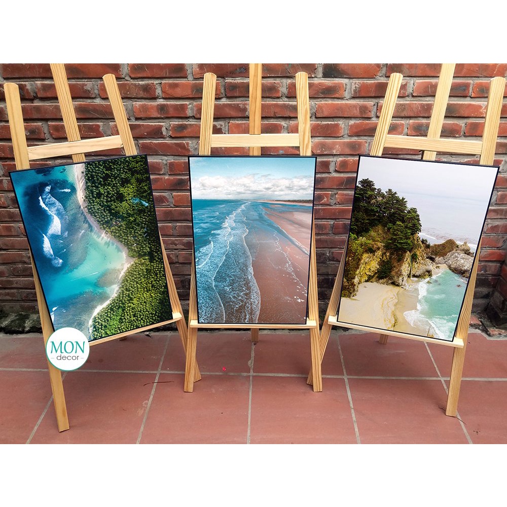 Tranh treo phòng khách, tranh treo phòng trang trí Mon'decor 🌻 3 bức Siêu to 🌻 khung nổi siêu bền