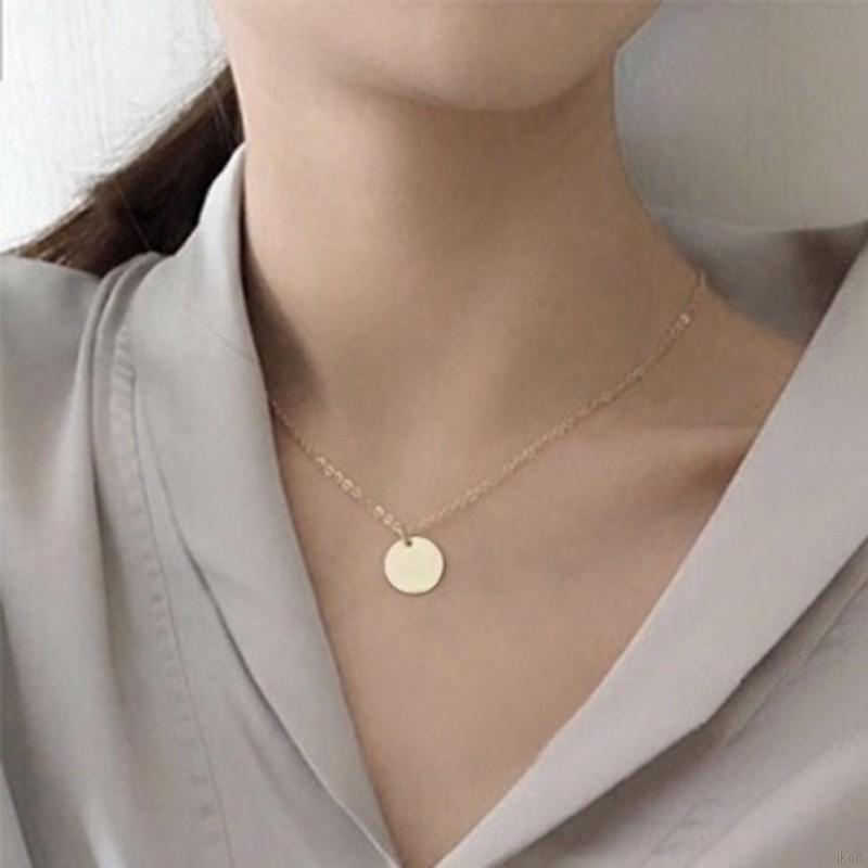 Dây chuyền hợp kim mặt tròn duyên dáng cho nữ