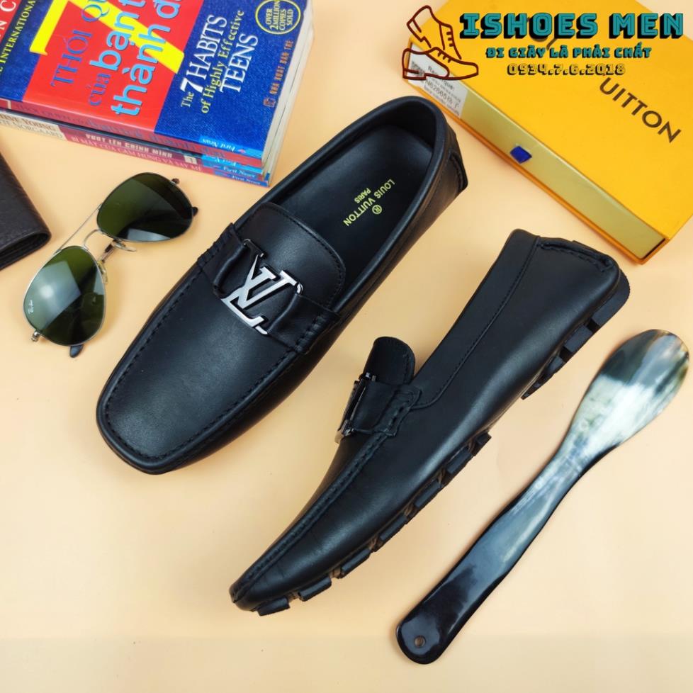 JK Giày lười da nam, Giầy Mọi Moca LV Nam Nhiều Màu Thời Trang Da Bò Xịn Chuẩn Form Cao cấp Bảo hành 1 năm
