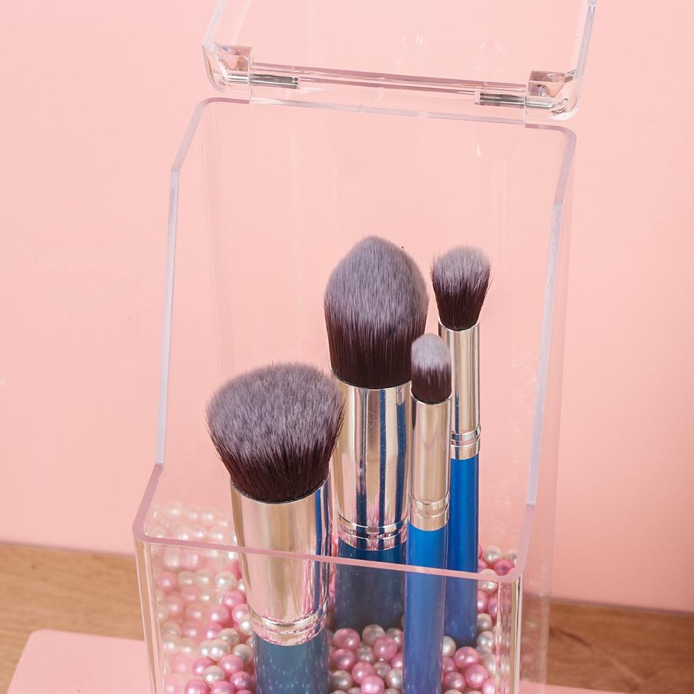 HS Hộp Đựng Cọ Trang Điểm Có Nắp Đậy Chống Bụi Ốp