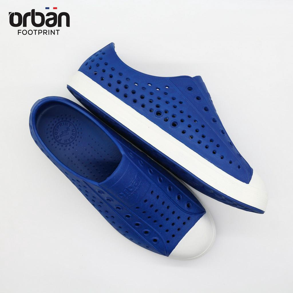 [Urban] Giày nhựa lỗ nam nữ đi mưa đi biển Urban - Chất liệu Eva siêu nhẹ, chống nước, giá tốt - Màu Xanh lam đế trắng