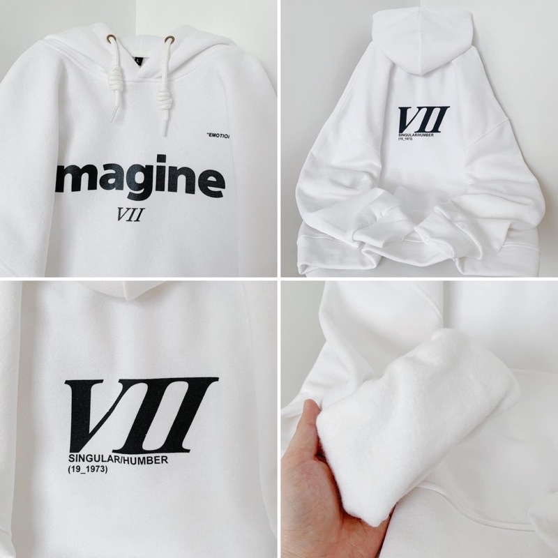 Áo Hoodie “ imagine “ chất Nỉ Bông mịn ấm form rộng Unisex Nam/ Nữ [Ảnh thât bởi Chilif] | BigBuy360 - bigbuy360.vn