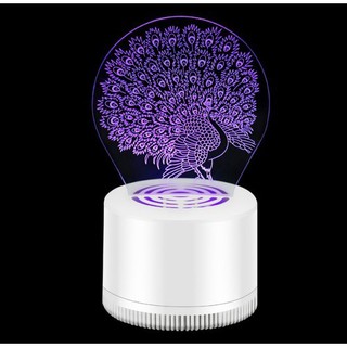 Đèn bắt muỗi 3D con công