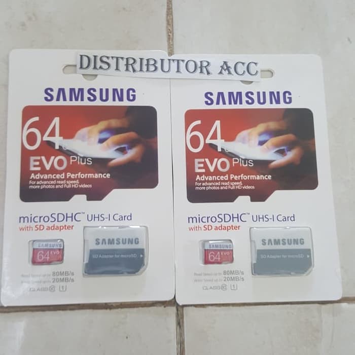 Thẻ Nhớ Micro SD Cho Samsung EVO Plus 64GB Class 10 +